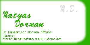 matyas dorman business card